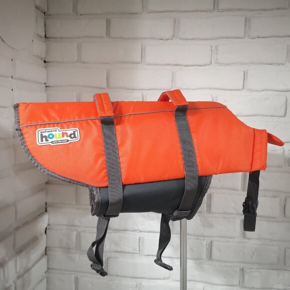 Brand New Outward Hound Orange & Grey Size Large Dog Life Jacket - Picture 6 of 7
